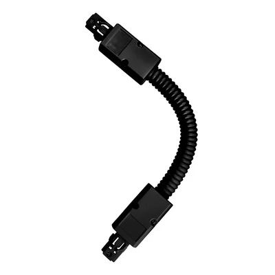 V-TAC flexibilis, hajlítható tracklight sín csatlakozó, fekete - SKU 3559