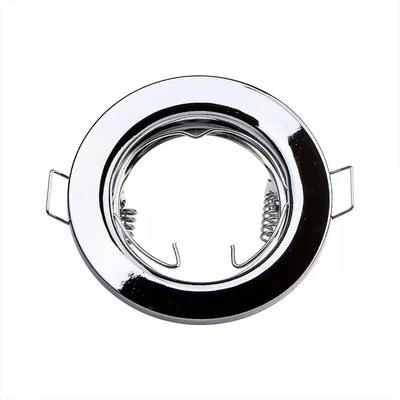 GU10 Round Spotlight Fitting Chrome 2 pcs/box Ф80