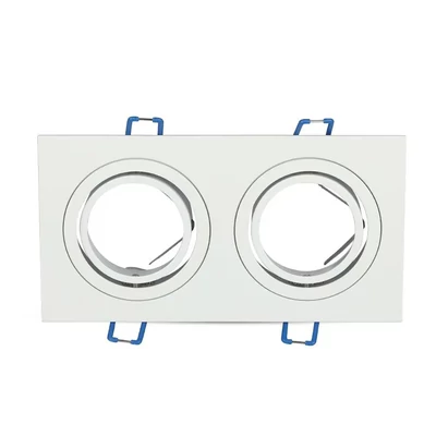 2*GU10 Fitting Square White