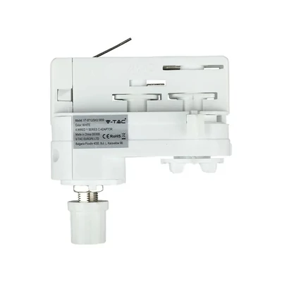 V-TAC tracklight sín adapter, fehér - SKU 3659