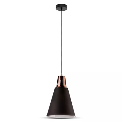 V-TAC modern csillár, homokfekete és réz függeszték E27 foglalattal - SKU 3700