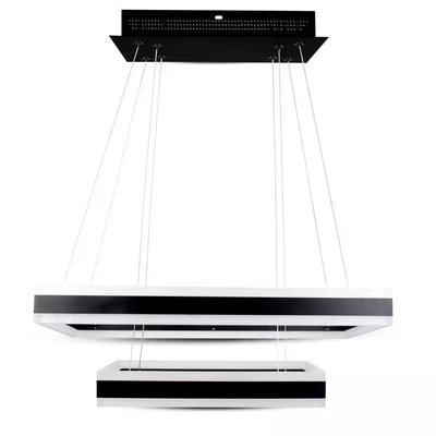 115W Soft Light Chandelier Dimmable Black 3000K