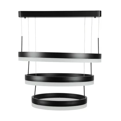 92W Soft Light Chandelier Dimmable Black 3000K