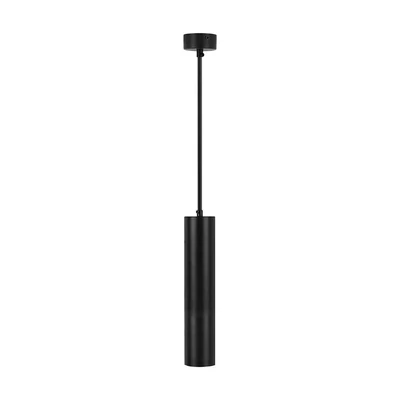 V-TAC GU10 LED mennyezetre függeszthető lámpatest, fekete, arany belsővel, 30 cm - SKU 6686