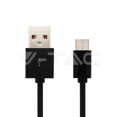 V-TAC MicroUSB kábel 1,5m hosszú, fekete  - SKU 8448