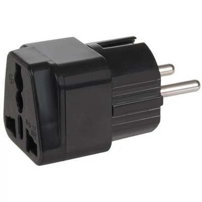 MCL multisocket átalakító, univerzális magyar angol UK, USA dugalj, fekete