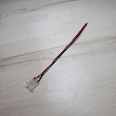 10mm egyszínű/2pin COB LED szalag betáp csatlakozó