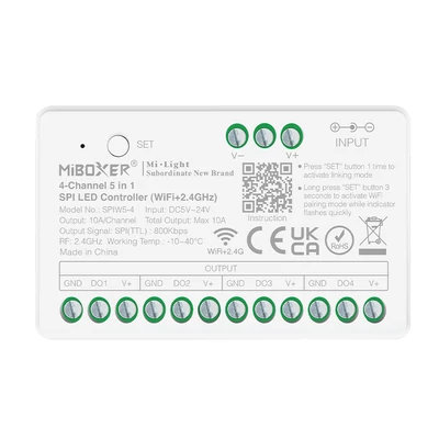 MiLight Smart 4 csatornás 5in1 SPI futófény vezérlő - SPIW5-4