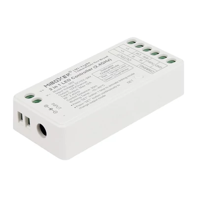 MiLight 2in1 zónázható rádiófrekvenciás vezérlő, 2 csatornás, Egyszínű és CCT - SR2(FUT035S+)