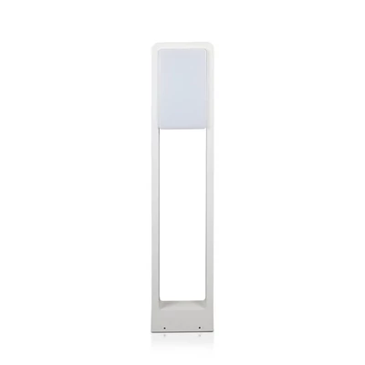 V-TAC 10W kültéri LED lámpa oszlop 80 cm, természetes fehér, fehér házzal - SKU 2120117