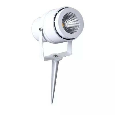 12W LED Garden Spike Lamp White Body Green