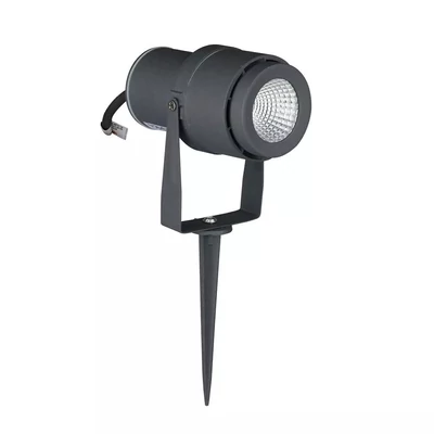 V-TAC 12W, szürke, földbe szúrható talajlámpa, IP65, meleg fehér - SKU 7550