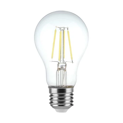 LED Bulb - 4W Filament E27 A60 Clear Glass 3000K, 3 step dimming