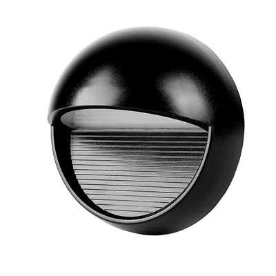 3W LED Step Light Black Body Round 4200k