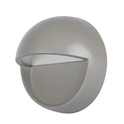 3W LED Step Light Grey Body Round 3000k