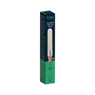 LED Bulb - 4W E14 T20 Filament Clear Glass 6400K