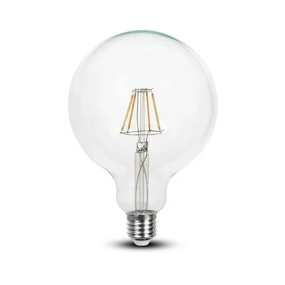 LED Bulb - 6W Filament E27 G125 Clear Cover 6400K