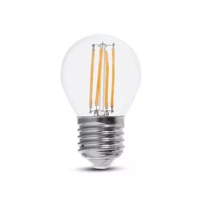 V-TAC 6W E27 meleg fehér filament LED égő, 130Lm/W - SKU 2851