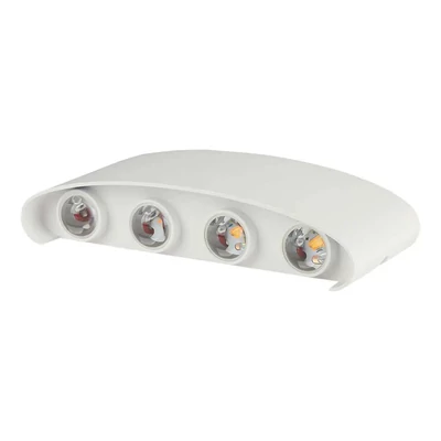 8W LED Wall Light Sand White IP54 4000K