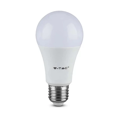 V-TAC 8.5W E27 természetes fehér A60 LED égő, 95 Lm/W - SKU 217261