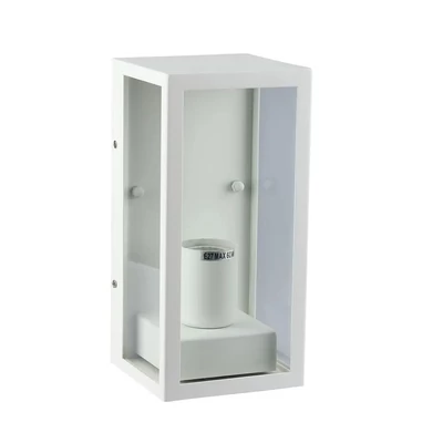 Wall Lamp 1*E27 Matt White Clear Glass