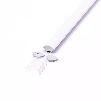 Led Strip Mounting Kit With Diffuser Aluminum Milky Gypsum Corner Round  2000MM