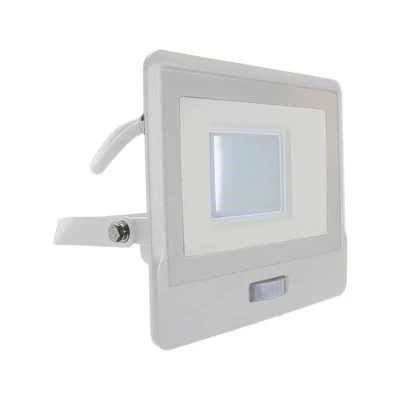 30W LED PIR Sensor Floodlight SAMSUNG CHIP White Body 6400K 1M Cable