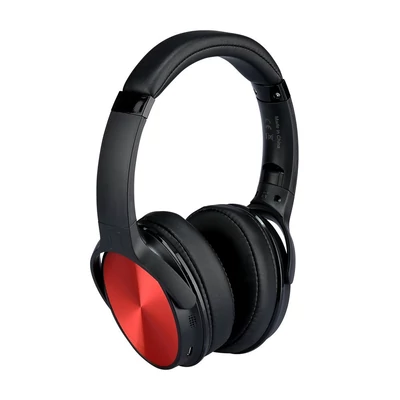 Bluetooth Wireless Headphone With Rotable Head 500mAh Red W/BAG