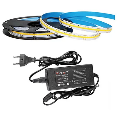 COB LED set - DC24 COB LED, 280 LEDs/m, with power supply, 6400K