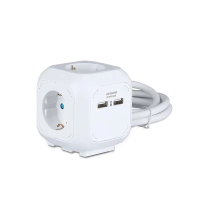 4 Ways Socket With USB Cubic 3G 1.55MM*1.4M