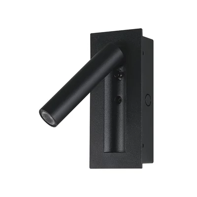 V-TAC falba süllyeszthető lámpa, fekete, 2W CREE LED, meleg fehér - SKU 239996