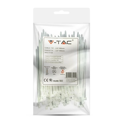 Cable Tie - 2.5*100mm White 100pcs/Pack