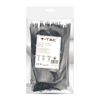 Cable Tie - 3.5*150mm Black 100pcs/Pack