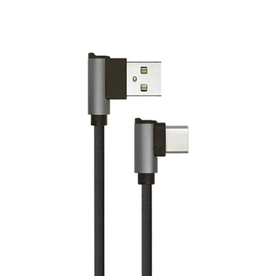 V-TAC fekete, USB - Type-C 1m hálózati kábel - SKU 8638