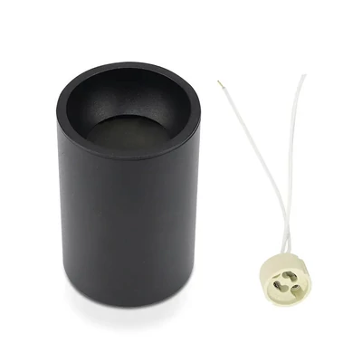 GU10 Surface Mounted Fitting Black