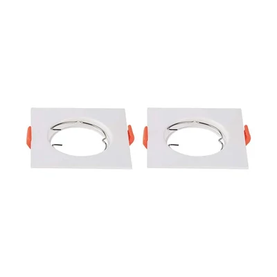 GU10 Fitting Square White 2pcs/pack