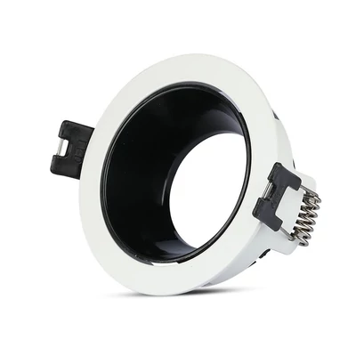 GU10 Fitting White+Black Round VT-872