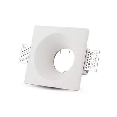 GU10 Fitting Square Gypsum Flat 120x120 White