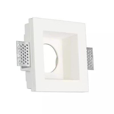 GU10 Fitting Square Gypsum Deep 120x120 White