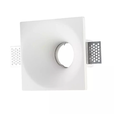 GU10 Fitting Square Gypsum Deep 120x120 White