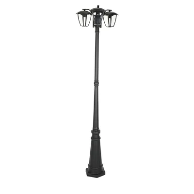 Pole Lamp 3XE27 1990mm IP44 Black