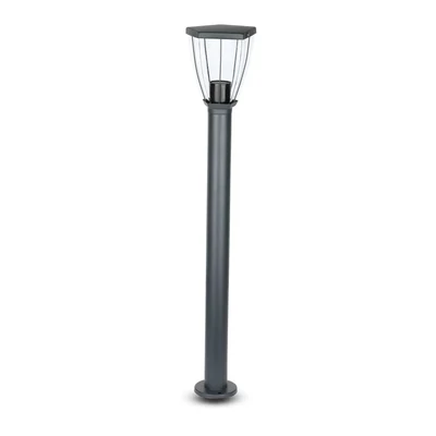 Bollard Lamp With Clear Cover Black