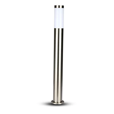 E27 Bollard Lamp 80CM With Stainless Steel Body Satin Nickel IP44