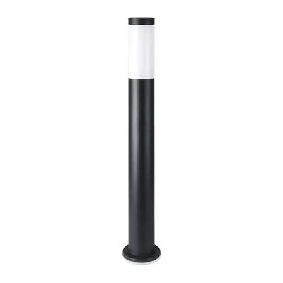 E27 Bollard Lamp 80CM With Stainless Steel Body Black IP44