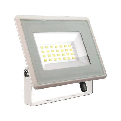 V-TAC LED reflektor 20W hideg fehér, fehér házzal - SKU 6742