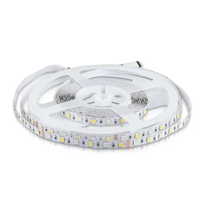 V-TAC LED szalag IP20 SMD 5050 chip 60 db/m RGB + természetes fehér - SKU 212552