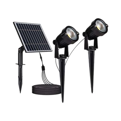 Solar LED Spike Lights, with 2 pcs, 3000K