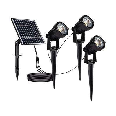 Solar LED Spike Lights, with 3 pcs, 3000K