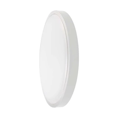 White frame round dome light 24W ceiling lamp with microwave sensor, IP44, 3000K