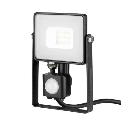 10W LED Sensor Floodlight SAMSUNG CHIP Cut-OFF Function Black Body 4000K